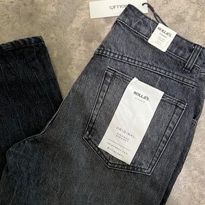 Rolla’s Original High Rise Straight Cropped Jeans Dark Storm sz 29